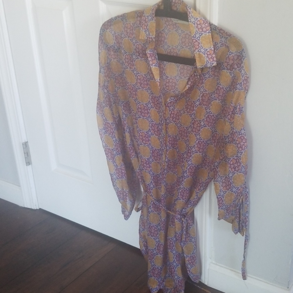 Zara belted drape top. Long & see thru.